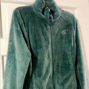 The North Face Fuzzy turquoise jacket